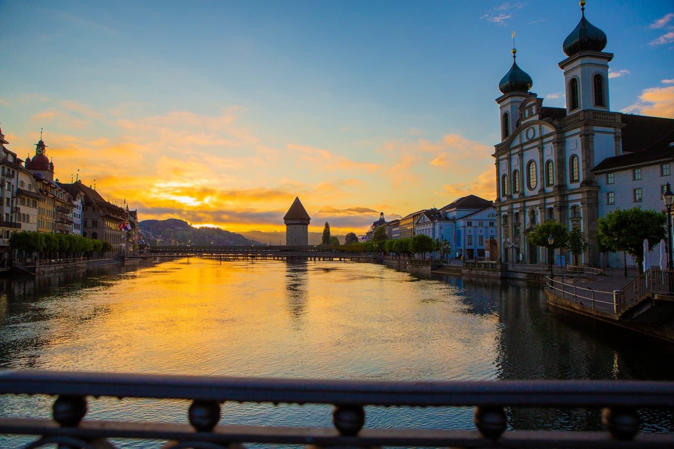 View across the city of Lucerne, Switzerland
